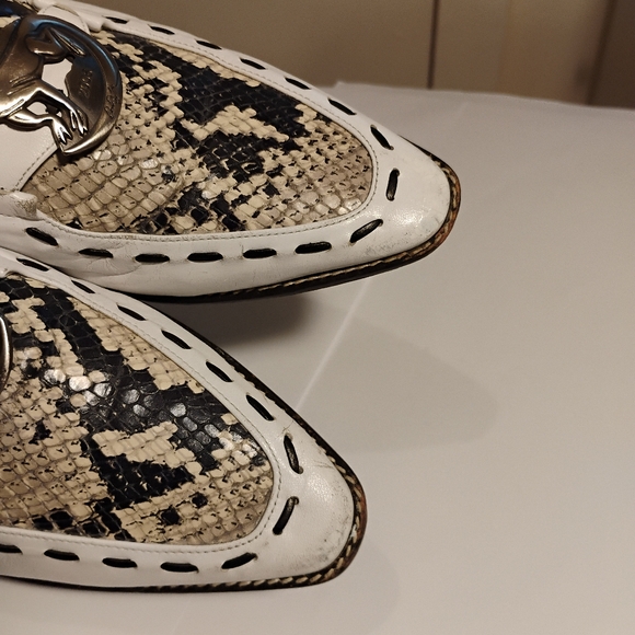 DONALD J PLINER Western Iguana Leather Mule Loafers Size 7M - Picture 13 of 15